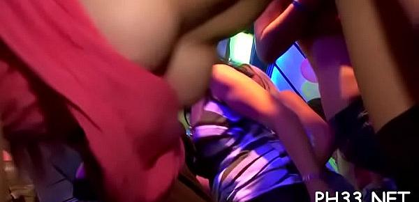  Yong girls in club are drilled hard by mature mans in gazoo and puss in time